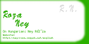 roza ney business card